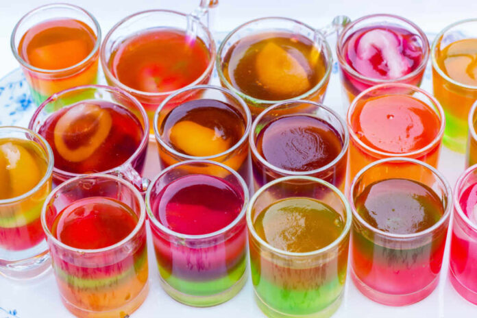 Colourful,Fruit,Jelly,Cup.