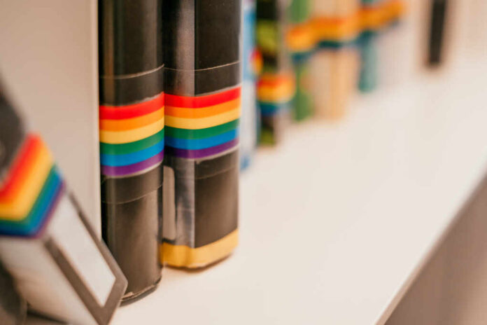Shelf,With,Lgbtq,Awareness,Books,At,The,Public,Library.
