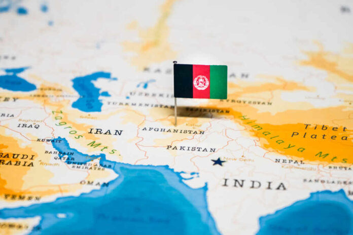 The,Flag,Of,Afghanistan,In,The,World,Map