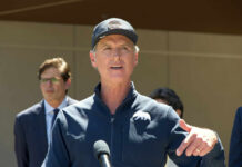California’s UNPRECEDENTED Water Experiment Begins Now A man speaking at a press conference outdoors with a microphone
