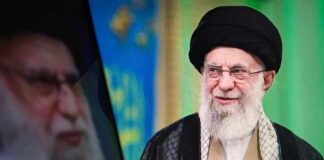 Ali Khamenei speaking during a public address