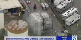 Officials concerned tank with toxic chemicals could explode in Garden Grove