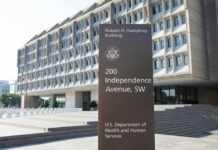 Sign for the Hubert H. Humphrey Building at 200 Independence Avenue, SW