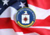 CIA emblem displayed on an American flag background