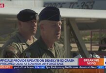 Officials give update on deadly B-52 crash at Edwards Air Force Base