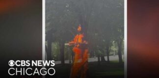 Police investigating after burning cross spotted in Grant Park