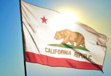 Election Chaos Fuels California Showdown California state flag waving in the sunlight