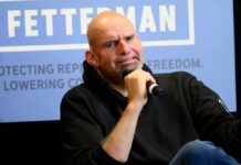 SCOTUS Showdown: Fetterman Torches Party Silence A speaker passionately discussing topics at a public event