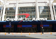 Exterior view of Capital One Arena in Washington D.C.