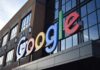 Google logo on office building facade