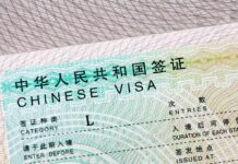DOJ Targets Harvard’s China Cash Chinese visa document close-up