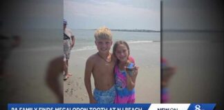 Pennsylvania family finds megalodon tooth on New Jersey beach