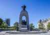 war memorial monument under a clear blue sky