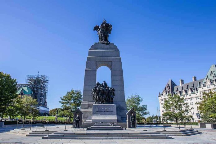 war memorial monument under a clear blue sky