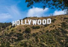 Hollywood Sign on a sunny hillside