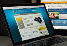 State Department Drops a Chilling Travel Warning Laptop displaying U.S. passport application website