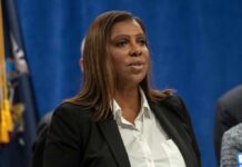 woman speaking at a press conference